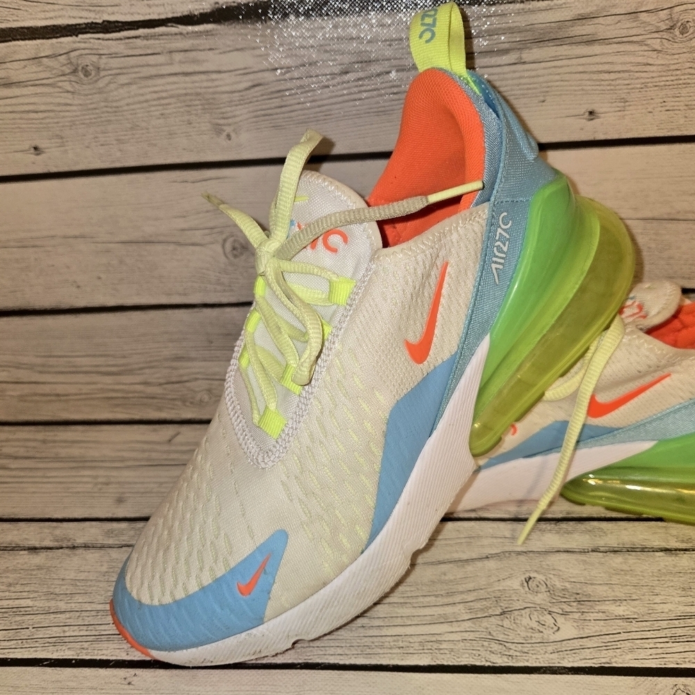 Nike Air Max 270 Blue Gaze Barely Volt CJ9940-400 Youth Size 6.5